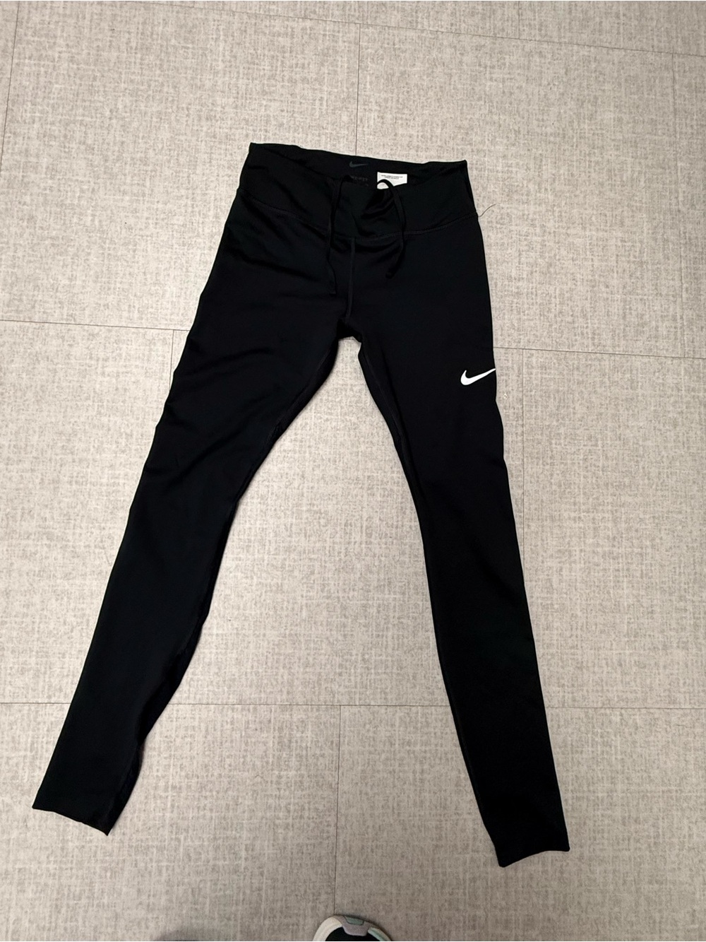 Nike Women's  Black Leggings with White Swoosh